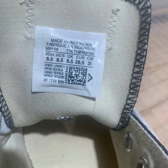 Converse Chuck Taylor All Star Low Top Black Sneakers SZ women 8.5 mens 6.5 - Picture 6 of 7